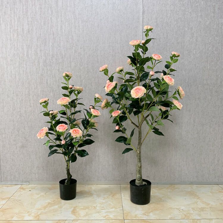 90cm 120cm 150cm 180cm Champagne Rose Artificial Flower Tree - 图片 4