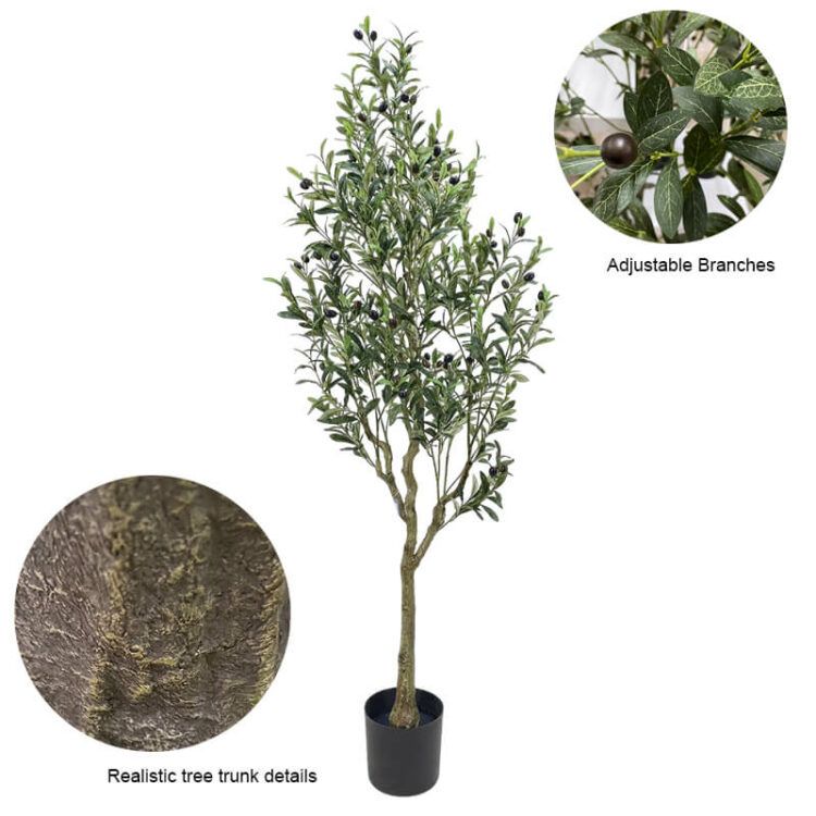 artificial olive tree with pot